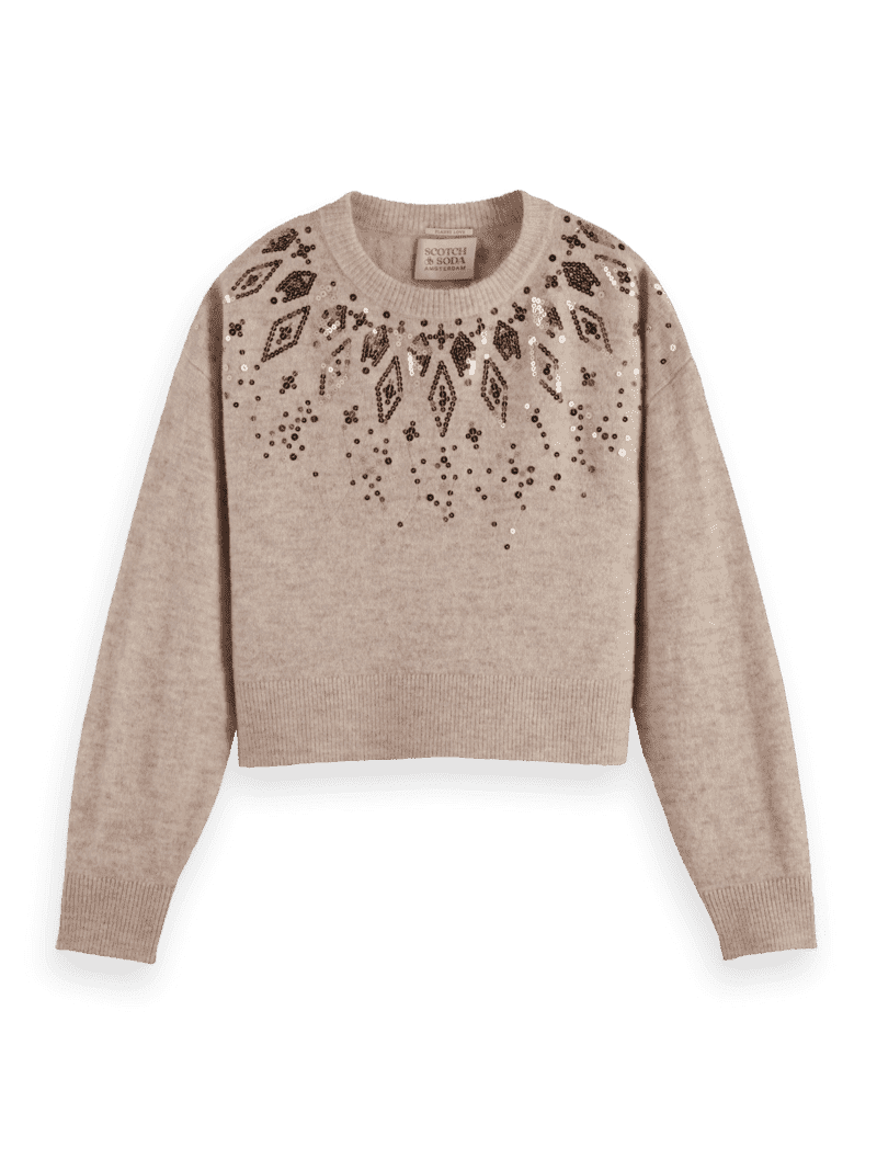 Scotch & Soda Relaxed Fit Wool Blend Pullover Melange