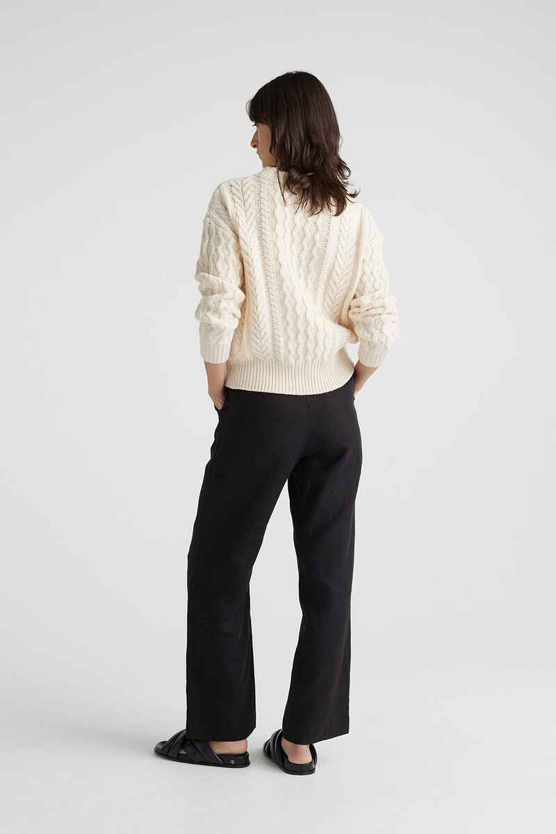 Toorallie 100% Merino Cropped Honeycomb Cable Knit