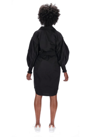 Augustine Amaya Kyrie Trench Dress Black