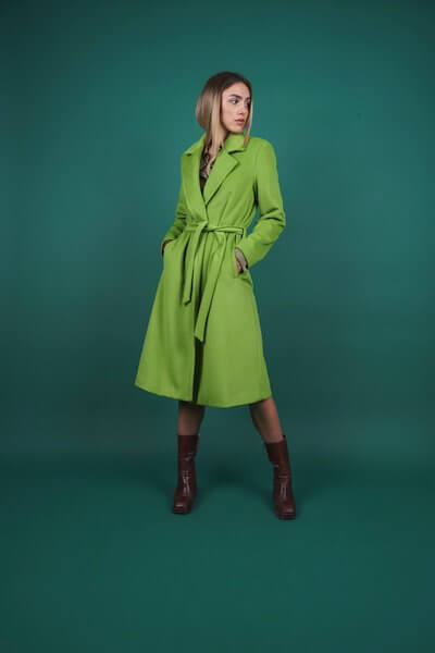 DL Cappotto Belted Coat Kiwi Green
