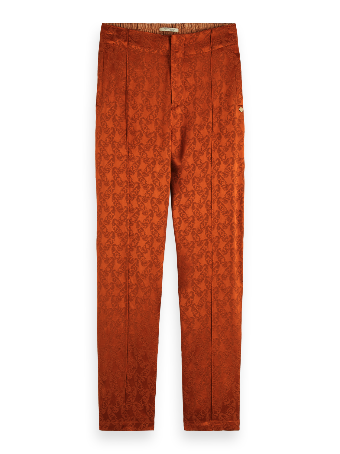 Scotch & Soda Tailored Pants In Paisley Jacquard