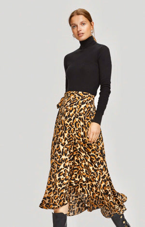 S&S Animal Print Ruffle Skirt With Tie