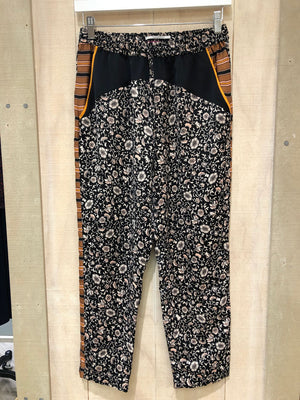 S&S Printed Drawstring Pants With Contrast