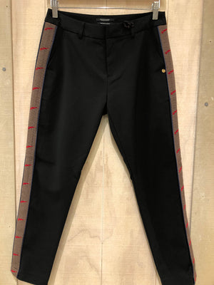 S&S Black Tailored Pants With Contrast