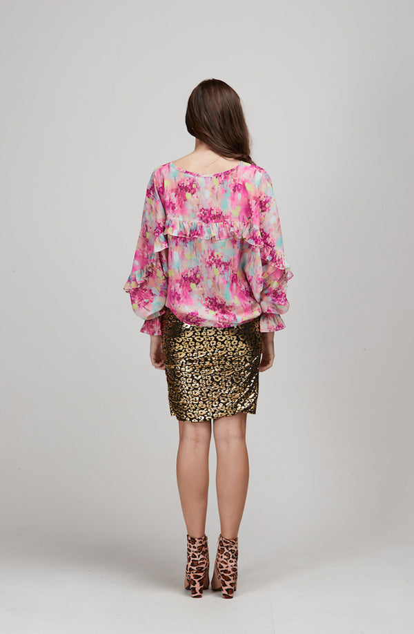 Augustine Gold Leopard Meow Skirt - Long