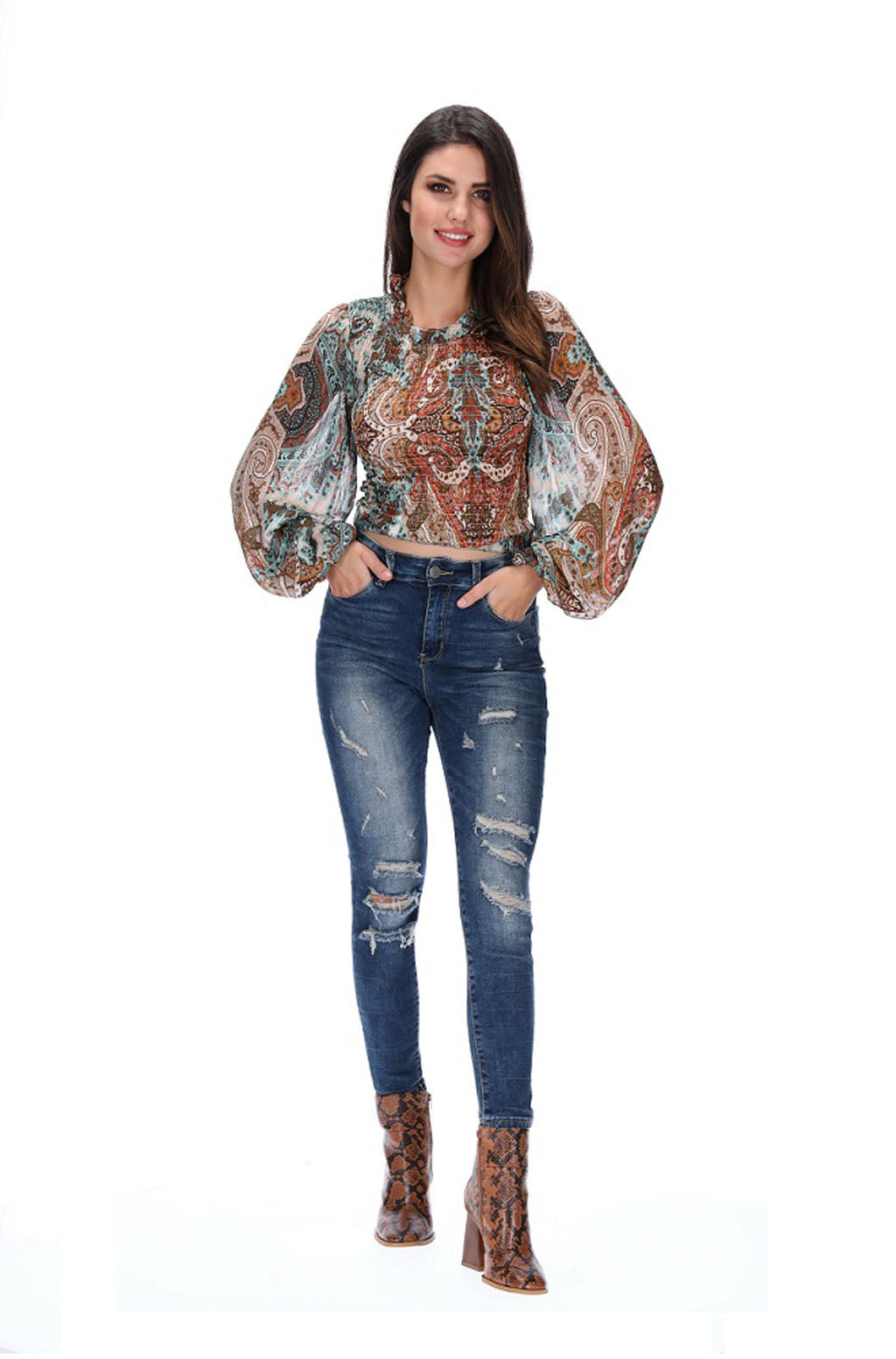 Augustine Penny Top Paisley