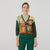 Nice Things V Neck Cardigan With Printed Front - Green