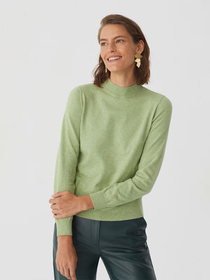 Nice Things Turtleneck Sweater Pale Green