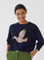 Nice Things Dove Intrsia Sweater Navy