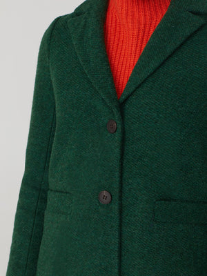 Nice Things Textured Coat Green