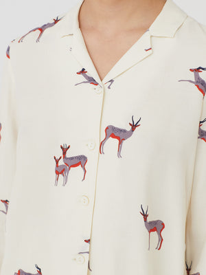 Nice Things Gazelle Print Shirt