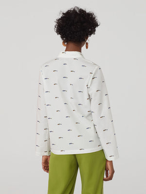 Nice Things Little Fish Print Shirt - 100% Cotton