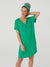Nice Things Viscose Twill Seam Dress - Green