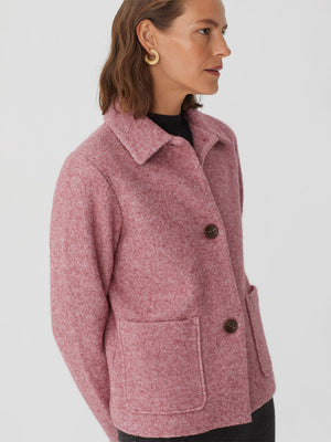 Nice Things Boiled Wool Jacket Pink