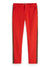 S&S Red Tailored Stretch Pants With Contrast