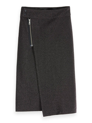 S&S Midi Lurex Skirt With Zip