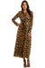 Leopard Print Belted Maxi Dress